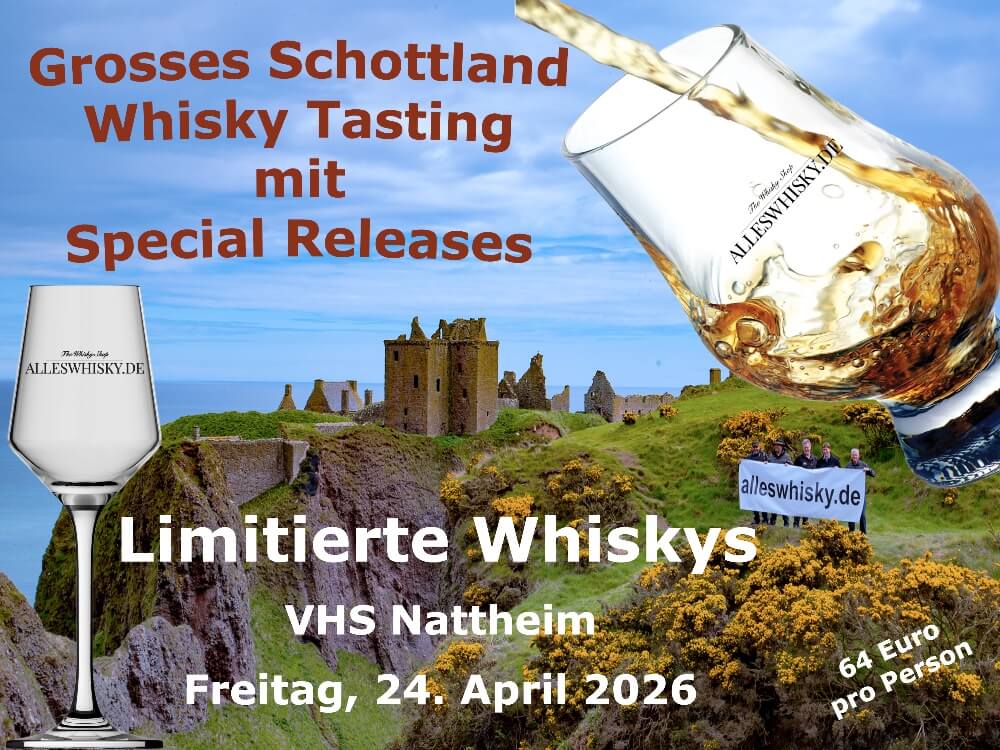 Am 24.04.2026 - VHS Nattheim - Das grosse Schottland Whisky Tasting mit Special Releases