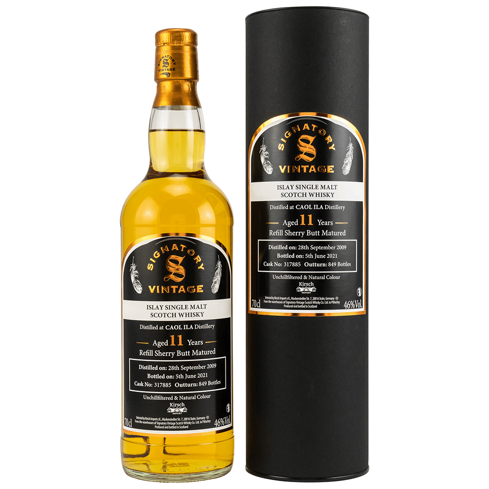 Caol Ila 11 Jahre 2009/2021 Vintage Collection Cask 317885 Whisky 46% 0,7L (Signatory)