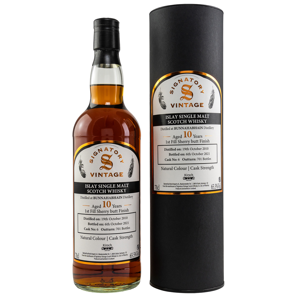 Bunnahabhain 10 Jahre 2010/2021 Signatory Cask Strength Cask 6 Whisky 65,5% (by Kirsch)