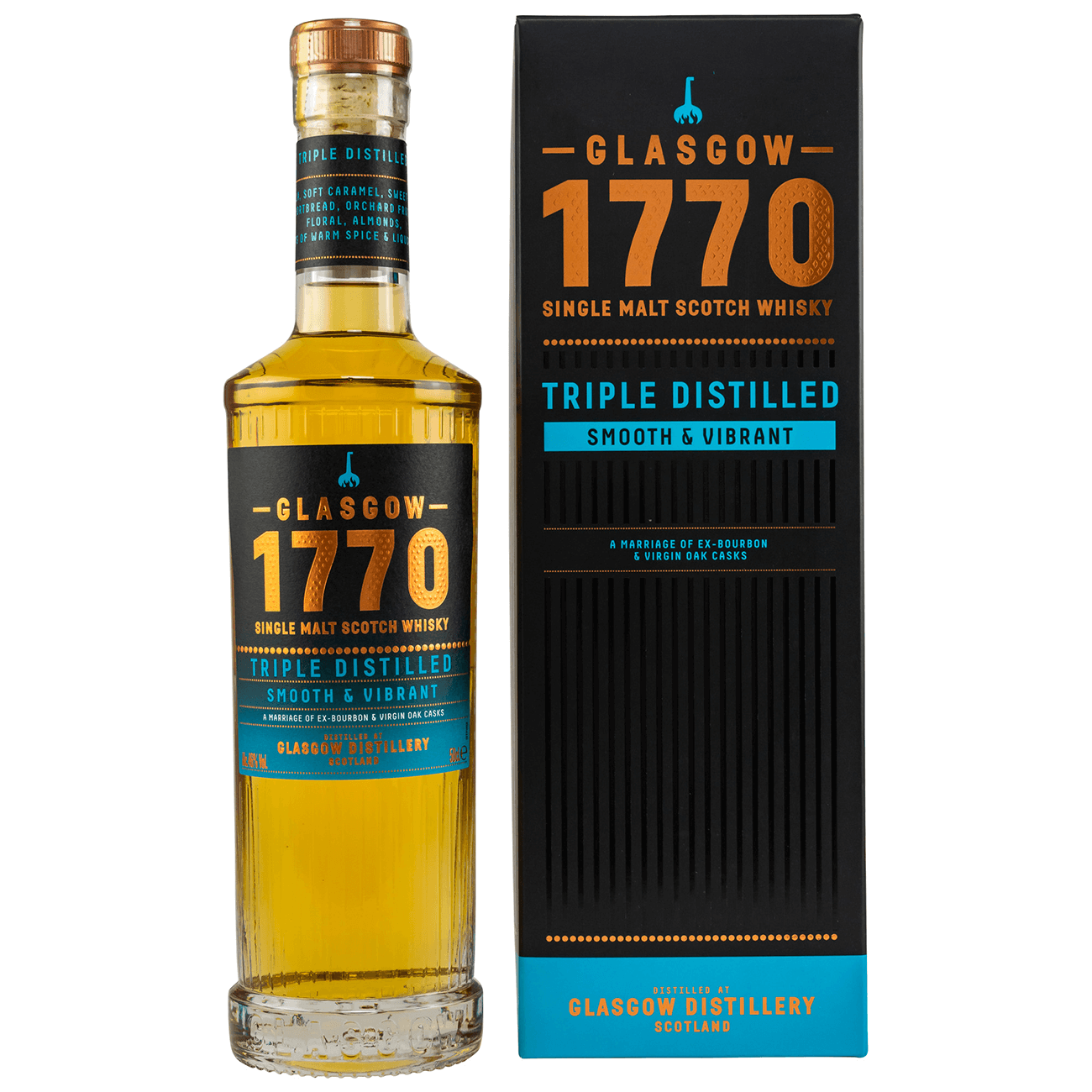 1770 Glasgow Triple Distilled Smooth Whisky 46% 0,5L