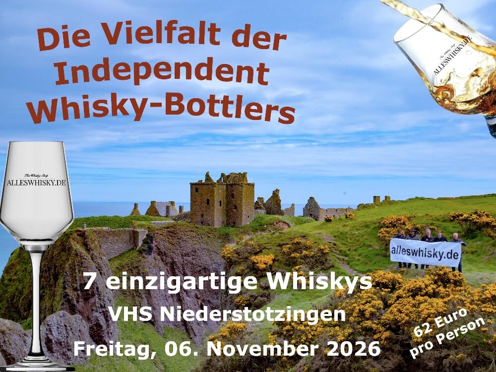 Am 06.11.2026 - VHS Niederstotzingen - Die Vielfalt der Independent Whiskybottlers