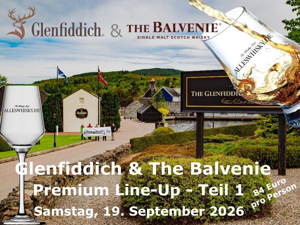 Am 19.09.2026 - Das grosse Glenfiddich und Balvenie Whisky Tasting - Teil 1